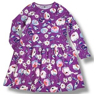 Tea Collection Swedish Flowers Long Sleeve Drop‎ Waist Pocket Dress Girls 12 NWT